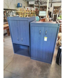 BUFFET BOIS BLEU 2 CORPS 4 PORTES 1 NICHES 