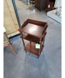 CONSOLE BOIS A COLONNES ET GALERIE 