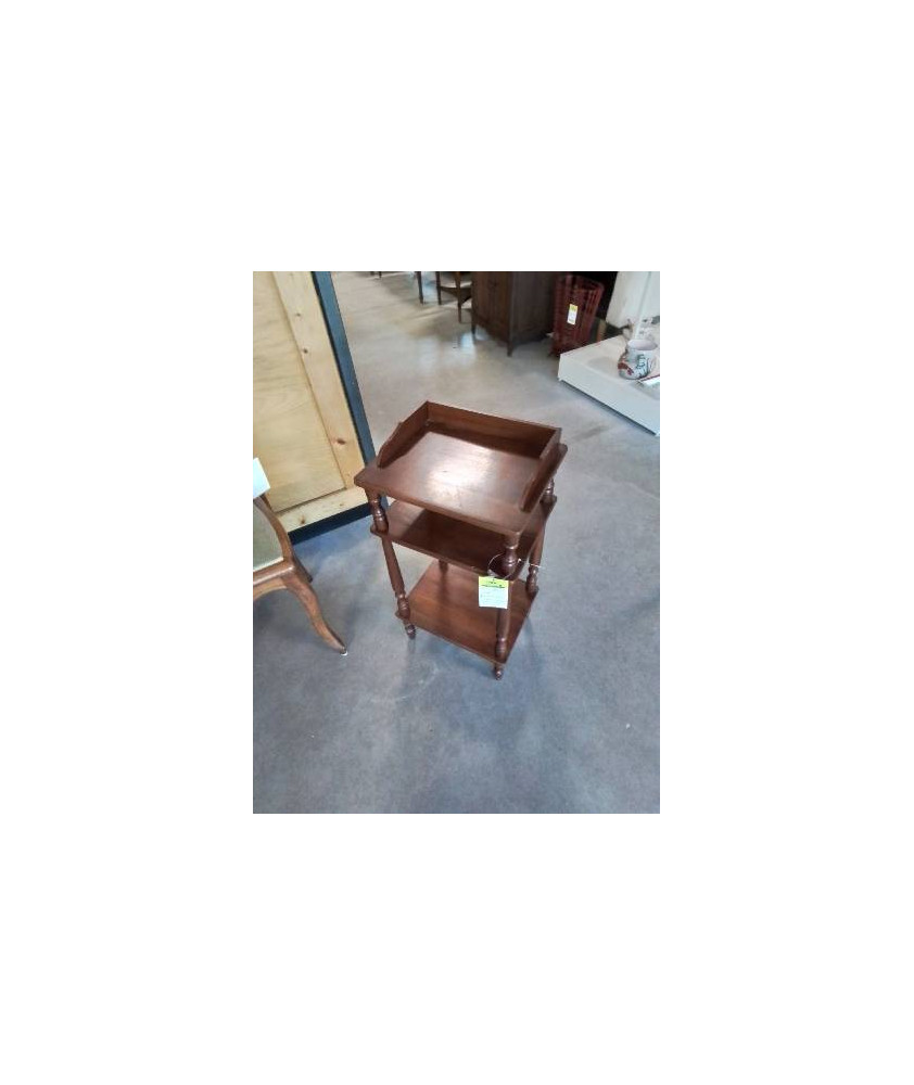 CONSOLE BOIS A COLONNES ET GALERIE 