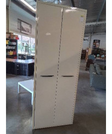 ARMOIRE LINGERE BOIS ECRU 2 PORTES 220X42X35,5CM