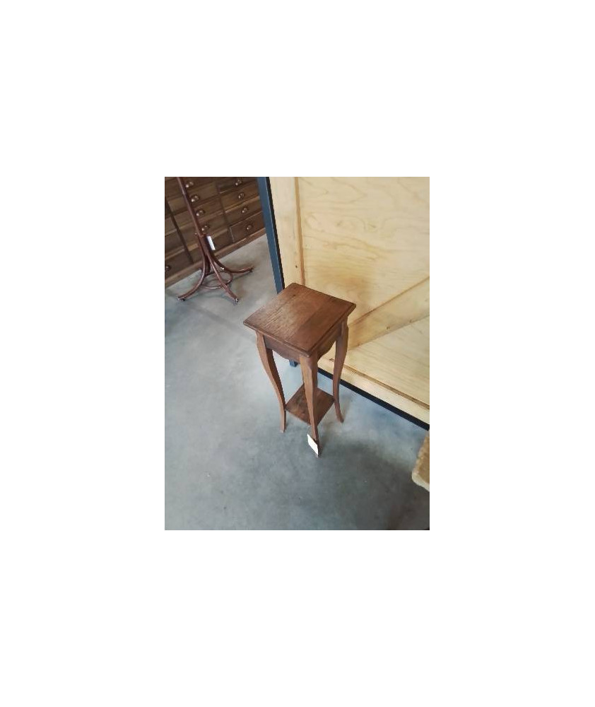 SELLETTE CARRÉE BOIS PIEDS CAMBRÉS DÉBUT XXE