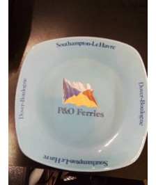 VIDE POCHE CERAMIQUE BLEU P&O FERRIES SOUTHAMPTON-LE HAVRE 
