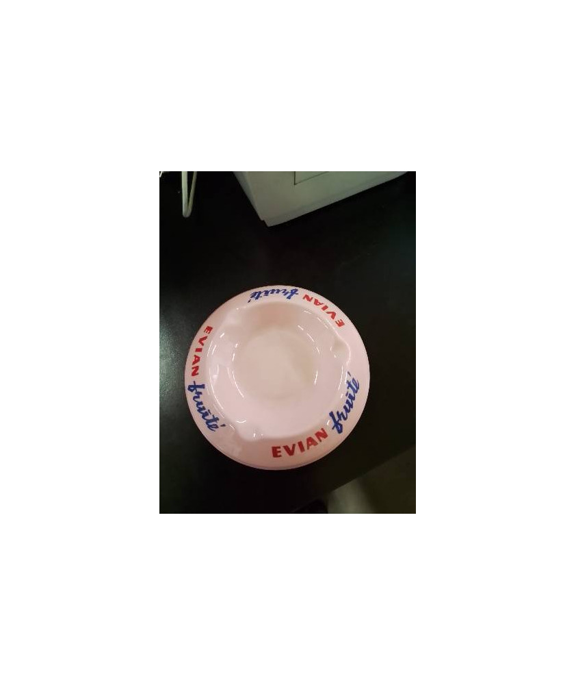 CENDRIER CÉRAMIQUE ROSE EVIAN MOULIN DES LOUPS