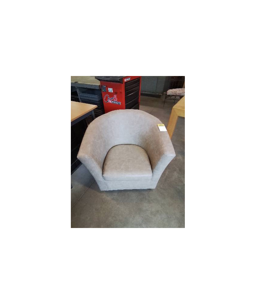 FAUTEUIL CLUB PU GRIS