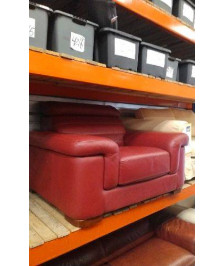 FAUTEUIL CUIR ROUGE