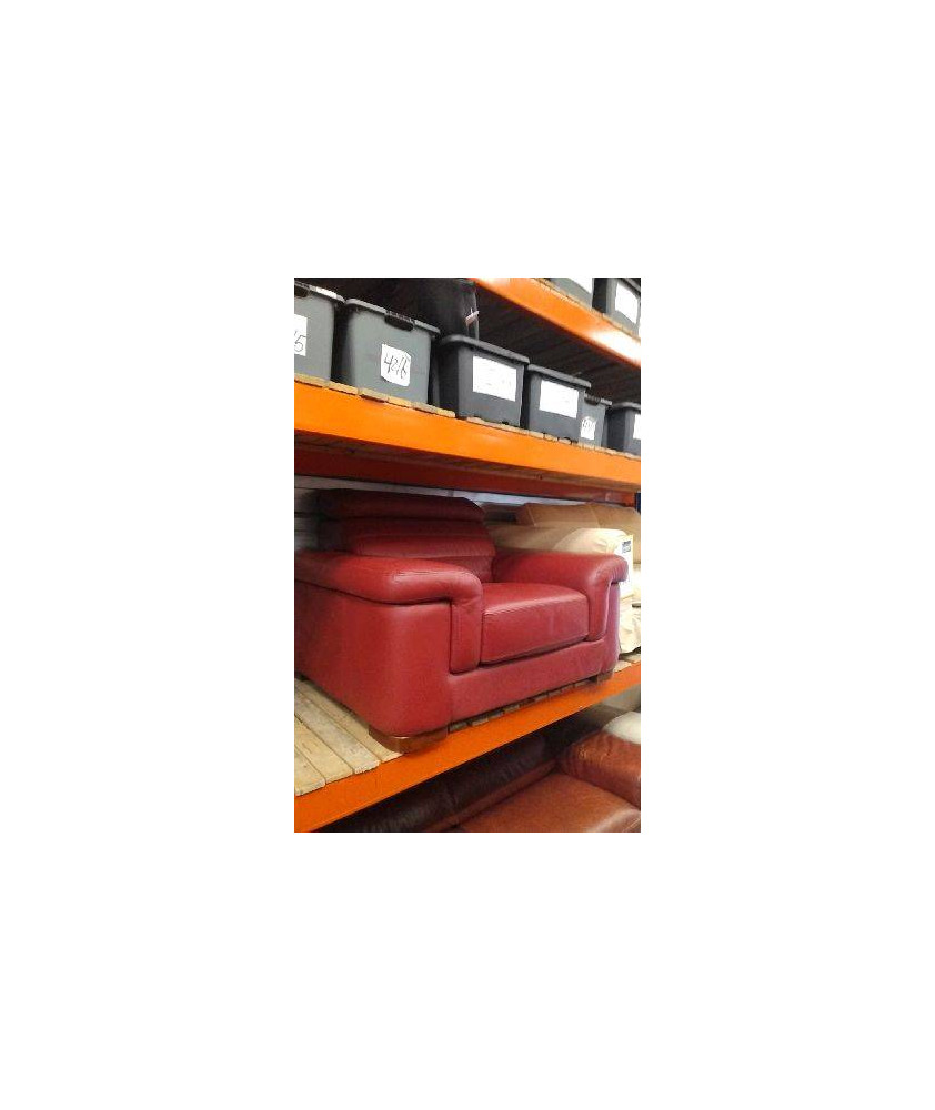 FAUTEUIL CUIR ROUGE