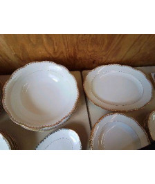 PLAT DE SERVICE AVEC BORDURE DORÉ 