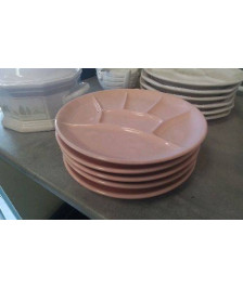 ASSIETTES A FONDUE ROSES 