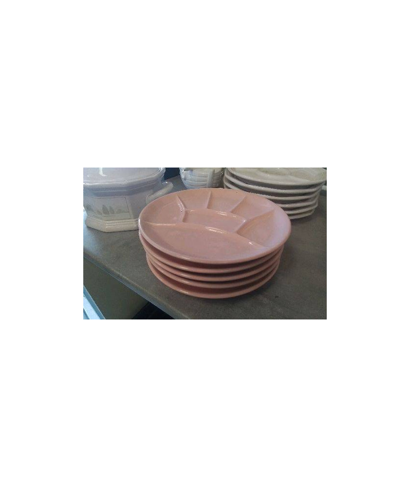 ASSIETTES A FONDUE ROSES 