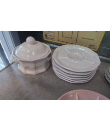 ASSIETTES A FONDUE + SALADIER 