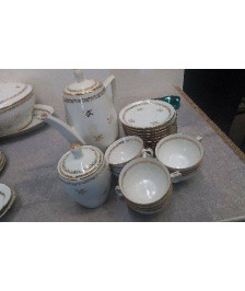 SERVICE A CAFE/ SUCRIER / CAFETIERE PORCELAINE LIMOGES 