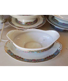 SAUCIÈRE PORCELAINE MOTIF FLORAL 