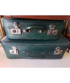 VALISE VERTE VINTAGE 