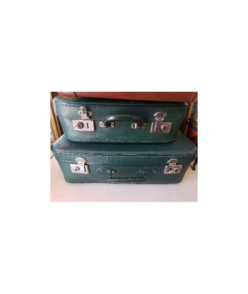 VALISE VERTE VINTAGE 