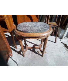 TABLE GUERIDON DESSUS DE MARBRE 