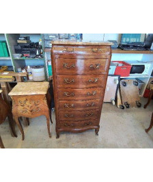 SEMAINIER STYLE LOUIS XV MARQUETÉ 