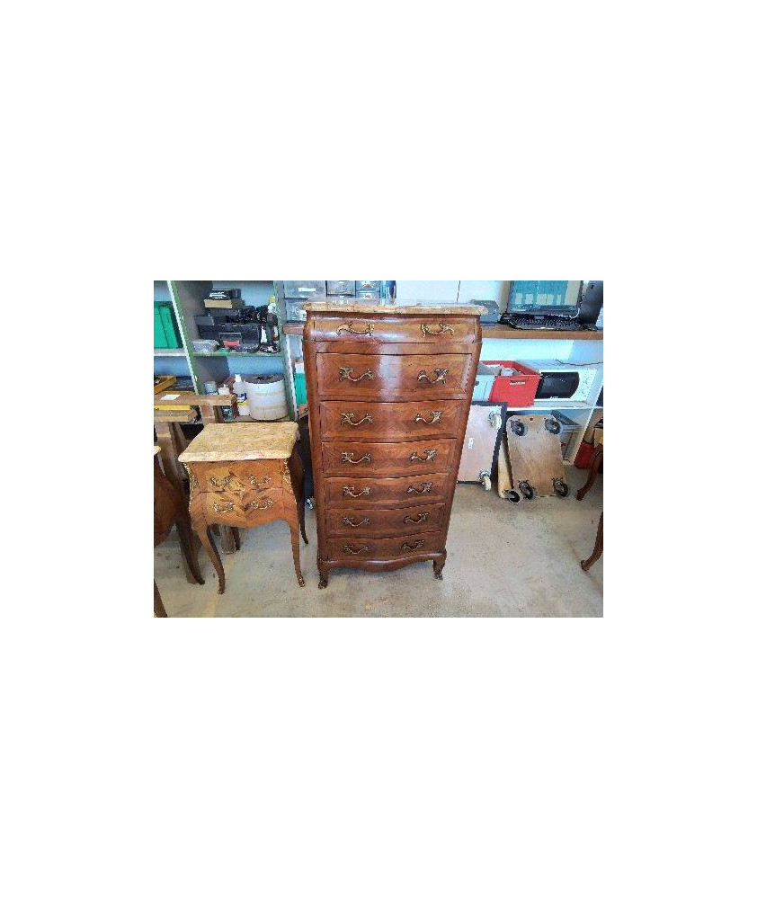 SEMAINIER STYLE LOUIS XV MARQUETÉ 