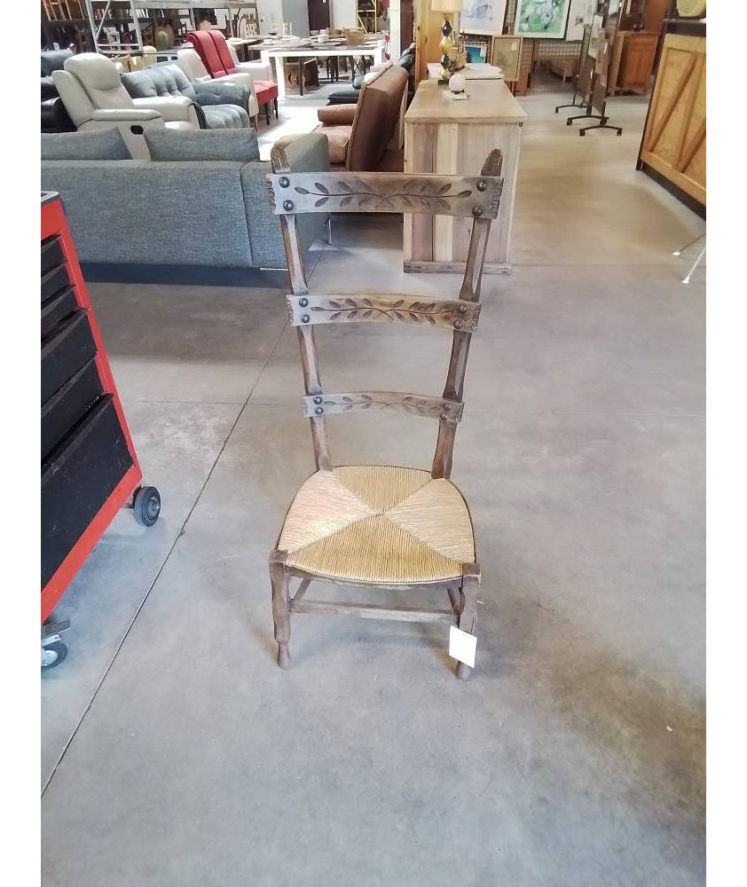 CHAISE DE NOURRICE BOIS PAILLÉ 