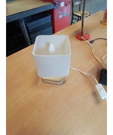 LAMPE BOIS CLAIR AJ ECRU