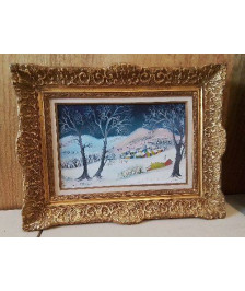 HUILE SUR TOILE ’ VILLAGE DE MONTAGNE ’