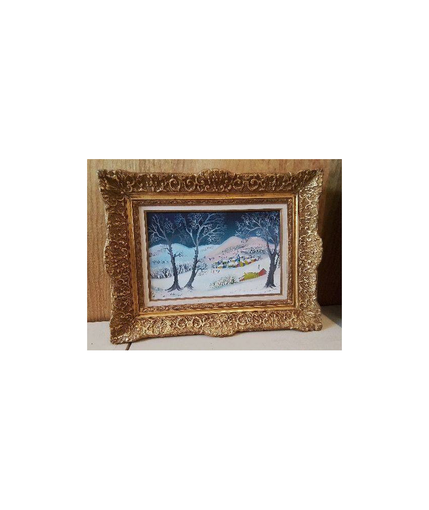 HUILE SUR TOILE ’ VILLAGE DE MONTAGNE ’