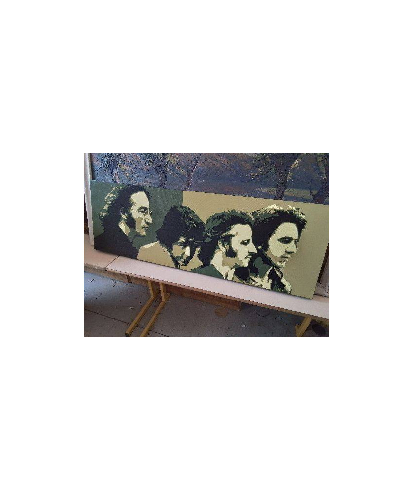 TOILE MODERNE ’LES BEATLES’ CHRIS COLLINS’
