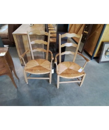FAUTEUIL DE CHEMINÉE BOIS PAILLÉ 