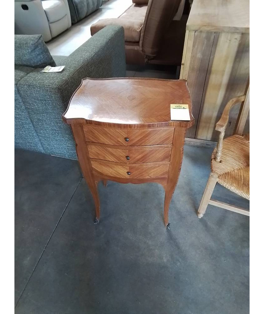 COMMODE  BOIS DE ROSE 3 TIROIRS 