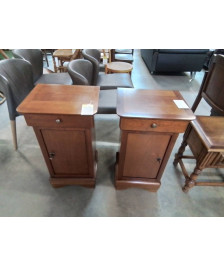 PAIRE DE CHEVETS STYLE LOUIS PHILIPPE 1 PORTE 1 TIROIR 