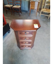 CHIFFONNIER BOIS  A PANS COUPES  4 TIROIRS