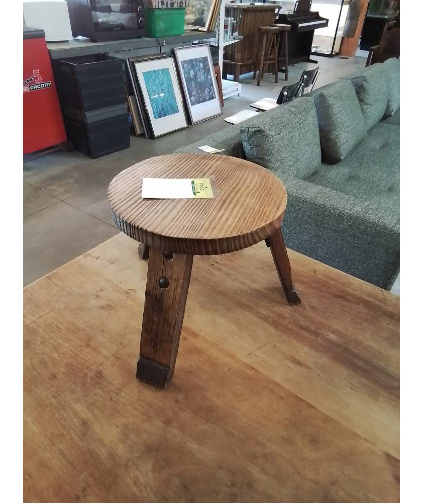 PORTE PLANTE BOIS ROND TRIPODE 