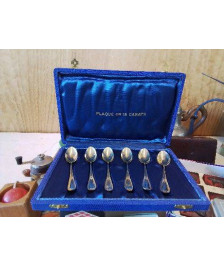 COFFRET BLEU CUILLÈRES À CAFE 