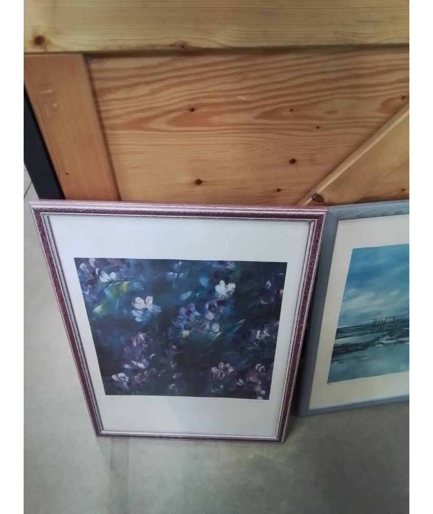 LITHOGRAPHIE NUMÉROTÉE  FLEURS PATRICK WARAVKA 1942 44X44