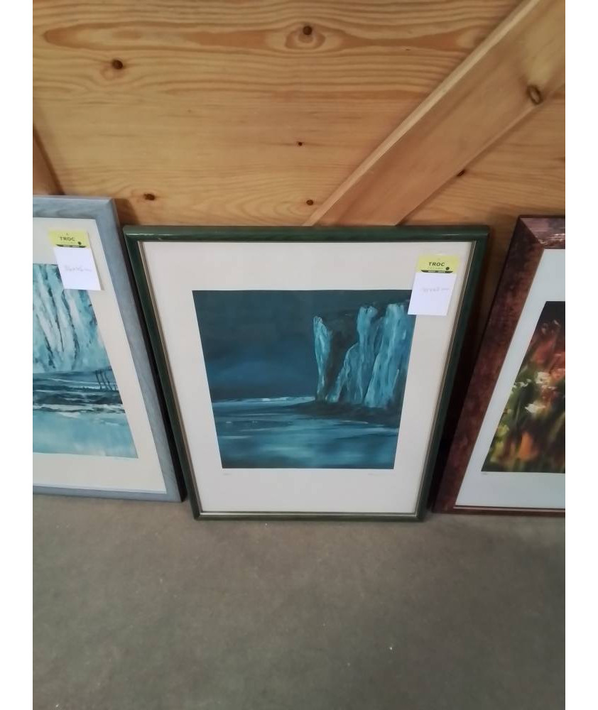 LITHOGRAPHIE NUMEROTEE FALAISES PATRICK WARAVKA 1942 35X42