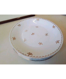 LOT DE 4 ASSIETTE PLATES EN PORCELAINE 