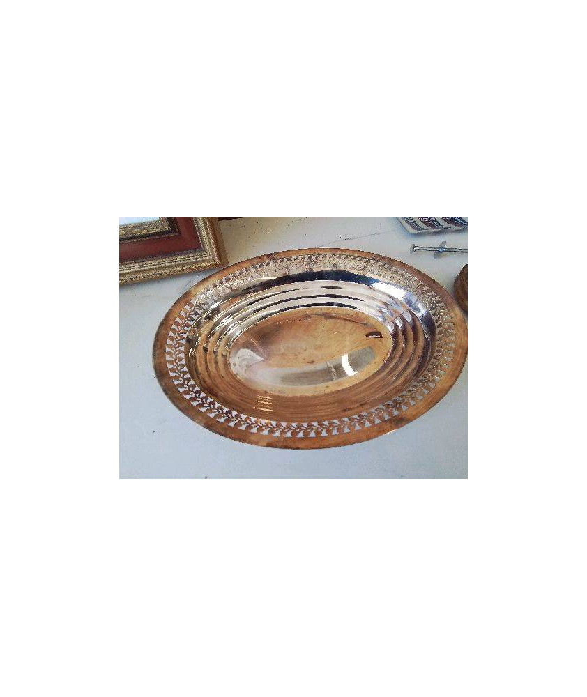 PLAT EN METAL ARGENTÉ 