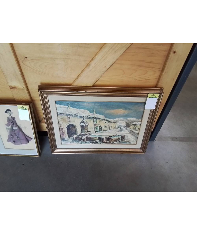 HUILE SUR TOILE HAMEAU 