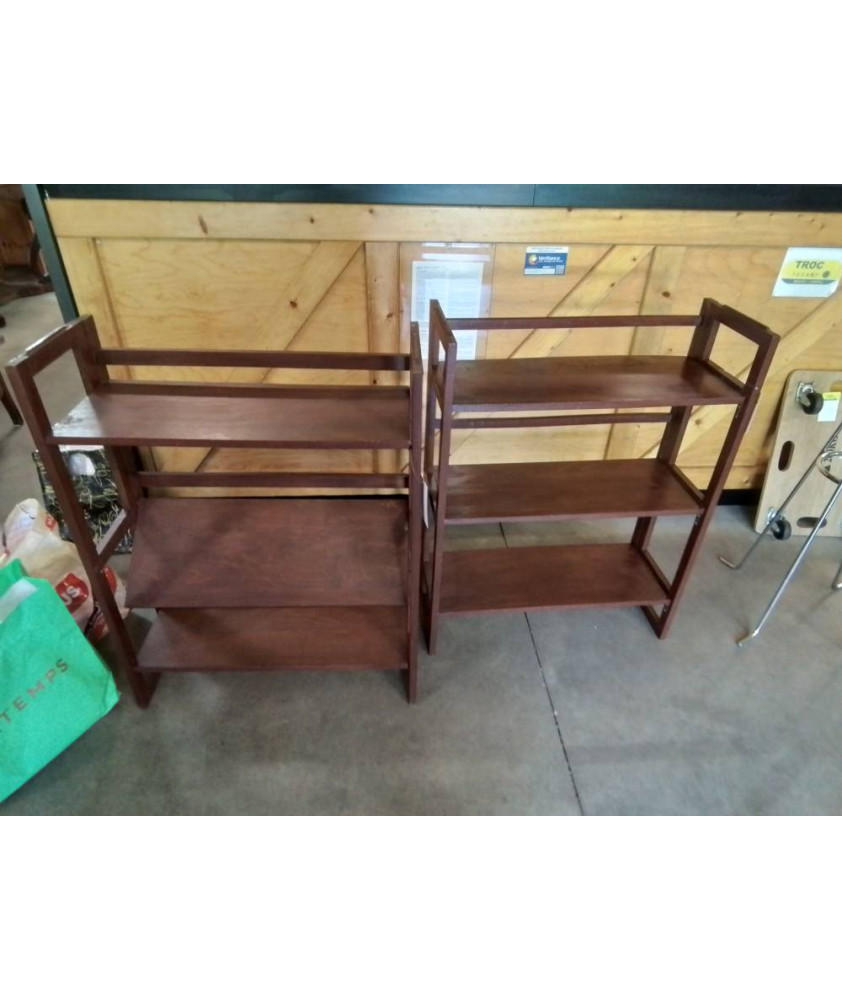 BIBLIOTHÈQUE PLIANTE BOIS 3 TABLETTES