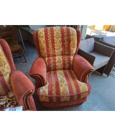 FAUTEUIL TISSUS ET BOIS 