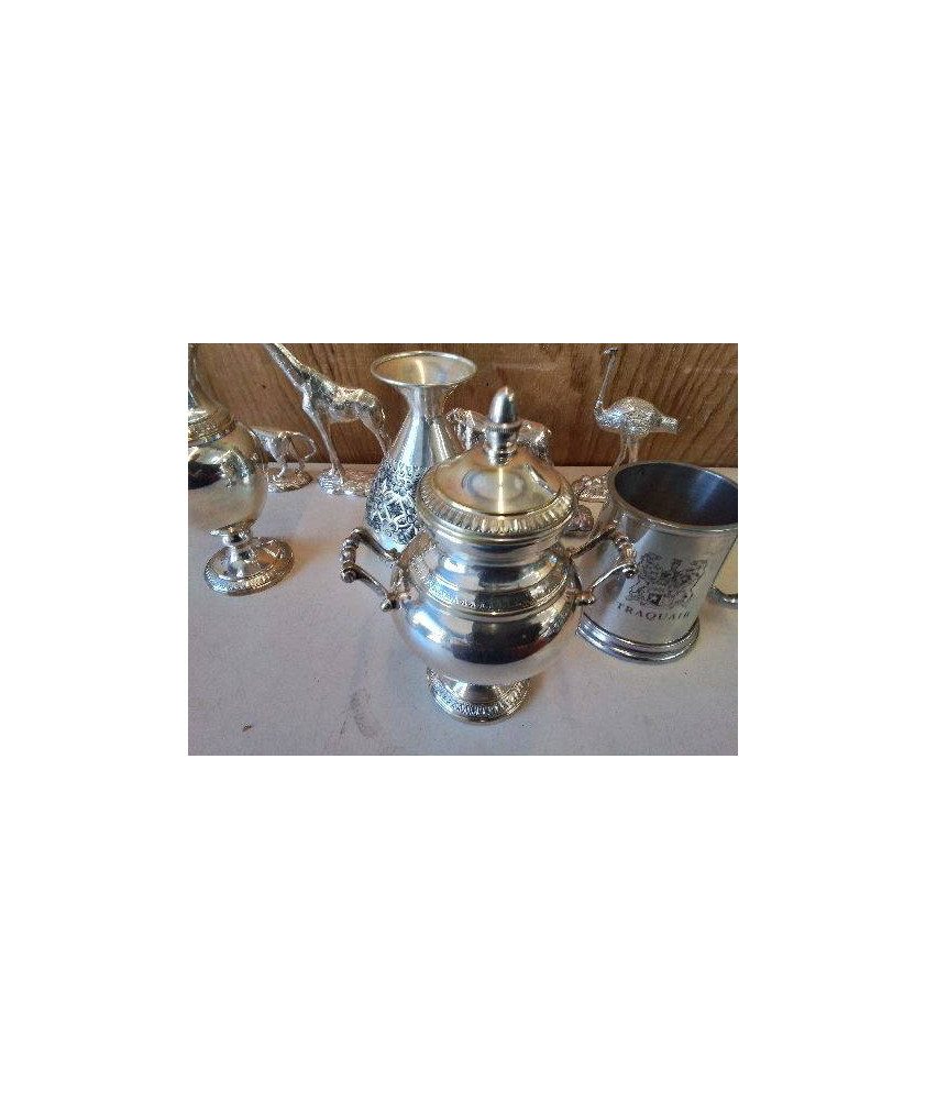 SUCRIER EN MÉTAL ARGENTÉ 