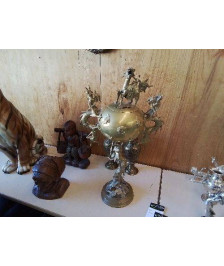 COUPE  LUNG DRAGON ASIATIQUE EN LAITON 