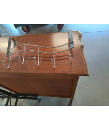 PORTE MANTEAU DE PORTE MÉTAL CHROMÉ 5 PATÈRES 