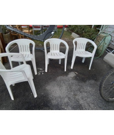 CHAISE DE JARDIN ALLIBERT RESINE BLANC 