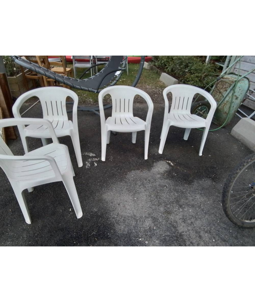 CHAISE DE JARDIN ALLIBERT RESINE BLANC 