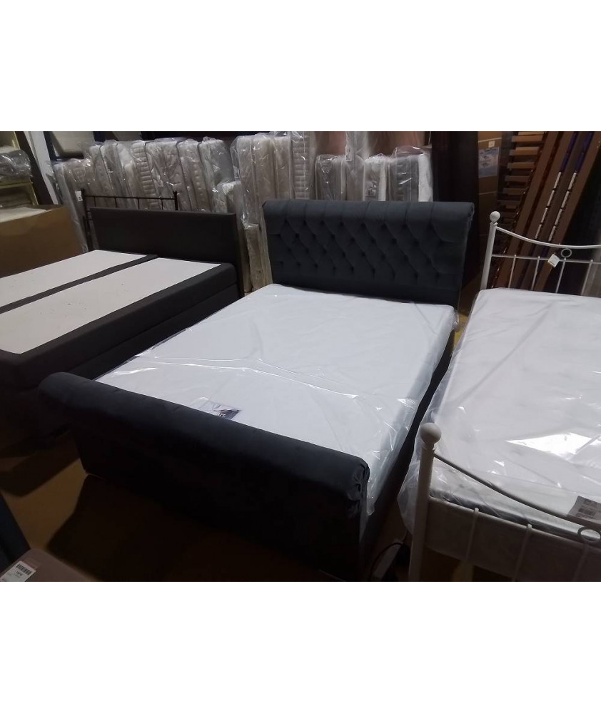 LIT CAPITONNÉ 160X200 +SOMMIER 