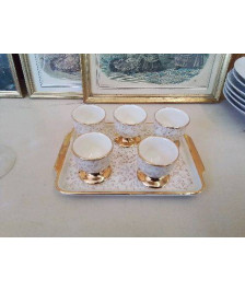 LOT DE 5 COQUETIER ET SON PLATEAU 