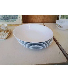 LOT DE 6 ASSIETTES BLANCHE CREUSE 