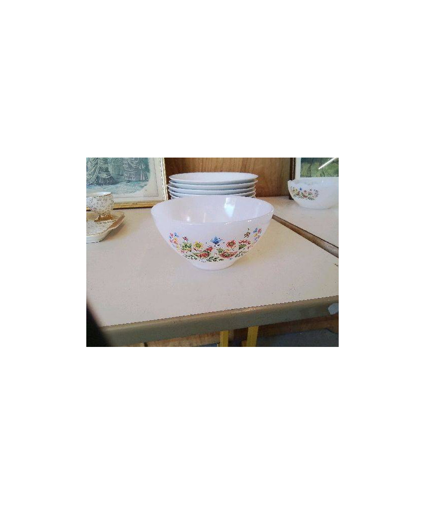 BOL BLANC AVEC MOTIF FLORALE 