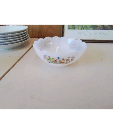 BOL A MOTIF FLORALE AU BORDURE ONDULÉ 