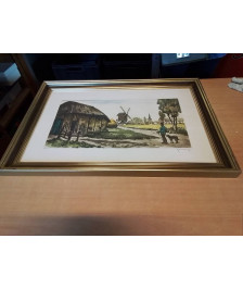 LITHOGRAPHIE NUMEROTEE PAYSAGE AU MOULIN ROGER HEBBELINCK -1912 1987-